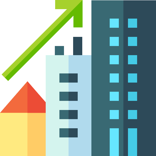 Growth bar graph increase performance icon Growth bar graph increase performance icon