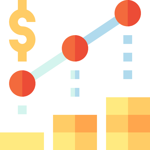 Growth finance dollar economic icon Growth finance dollar economic icon