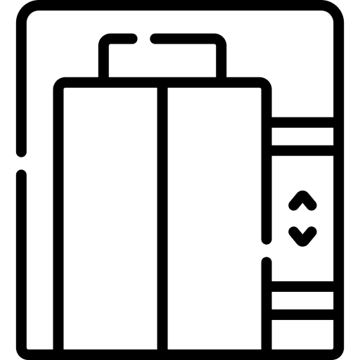 Elevator hotel transportation lift icon
