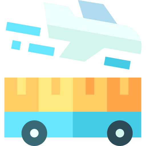 Import parcel airplane box icon Import parcel airplane box icon
