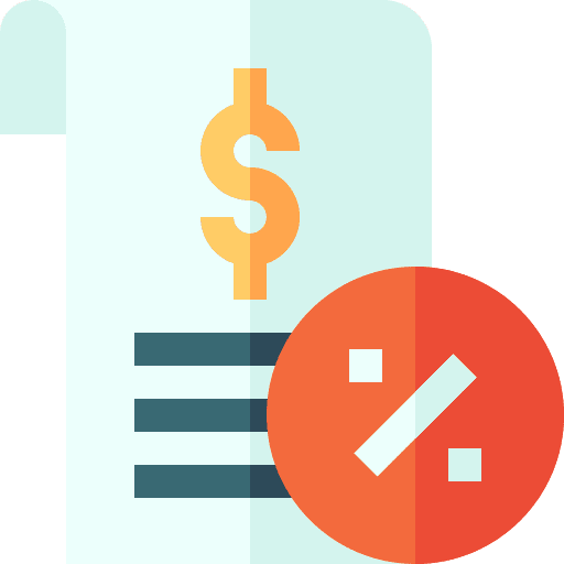 Invoice invoice credit cards percentage icon Invoice invoice credit cards percentage icon