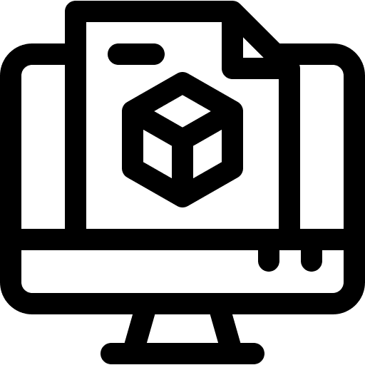 3d design electronics file computer icon