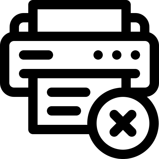 Cross print printer cancel icon