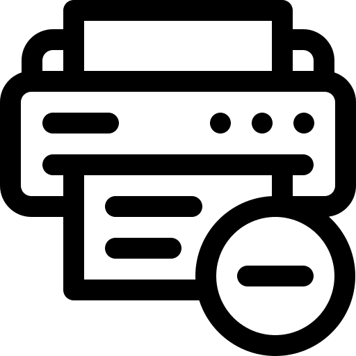 Negative print ui delete icon