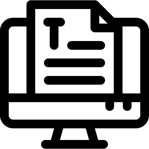 Text files and folders electronics text icon