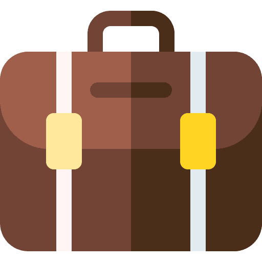 Briefcase portfolio professional suitcase icon