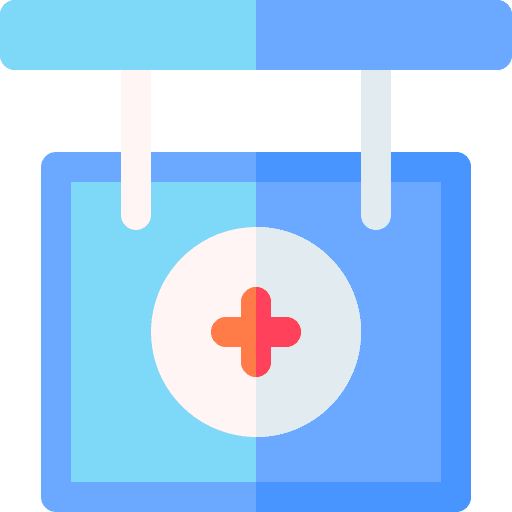 First aid healthcare signboard hanging icon First aid healthcare signboard hanging icon