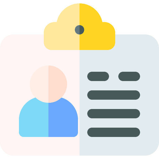 Id card identity card user accreditation icon