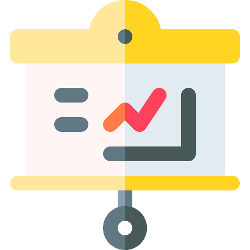 Projector screen business and finance analysis graphic icon