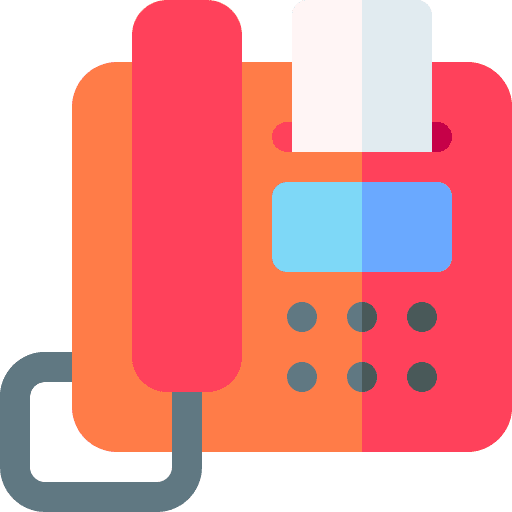 Telephone fax communications phone icon