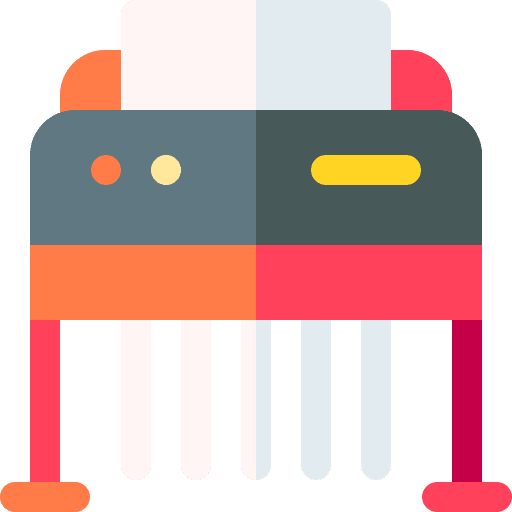 Paper shredder shred electronics file icon Paper shredder shred electronics file icon