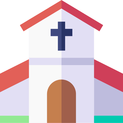 Church architecture and city religious christianity icon Church architecture and city religious christianity icon
