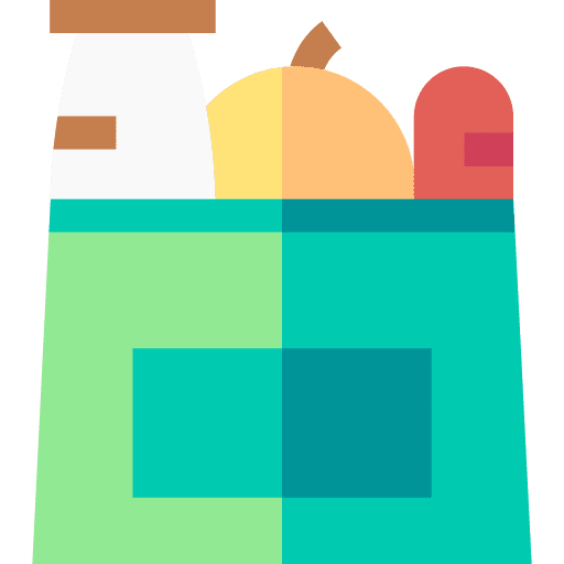 Grocery supermarket food and restaurant food icon Grocery supermarket food and restaurant food icon