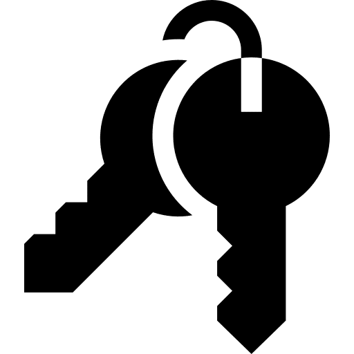 Door key passkey pass security icon
