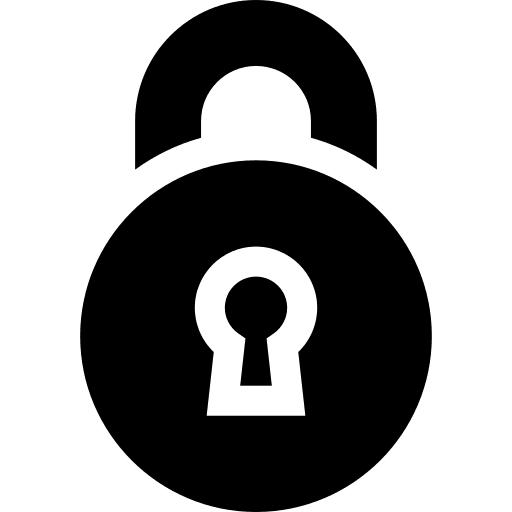 Padlock key hole security lock icon