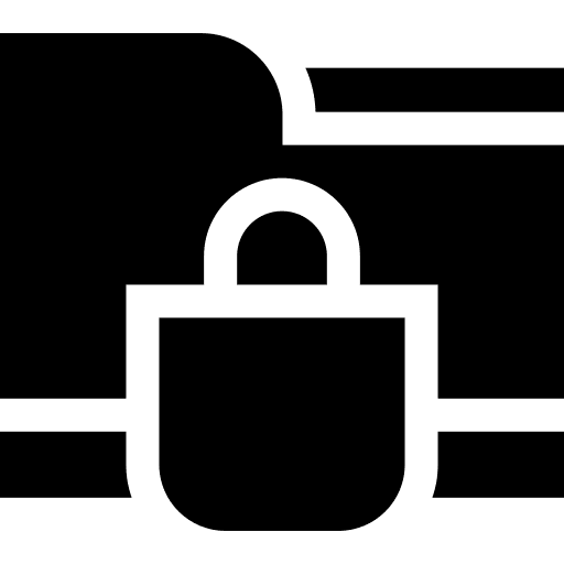 Folder protection key security icon