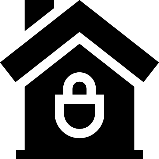 House real estate padlock insurance icon