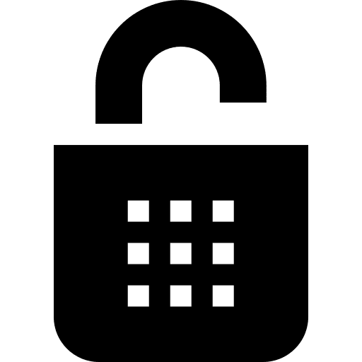 Padlock code security lock icon