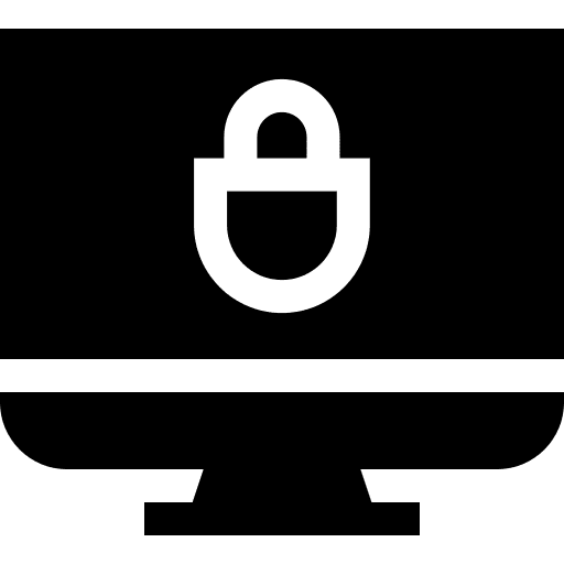 Padlock computer access security icon