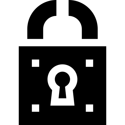 Padlock key hole secure locked icon