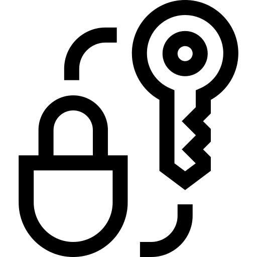 Key restricted security password icon