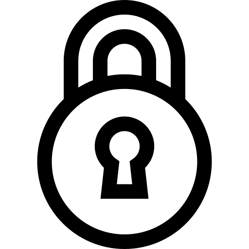 Padlock security padlock key hole icon