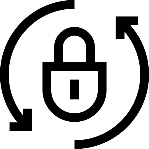 Refresh lock circular arrow interface icon