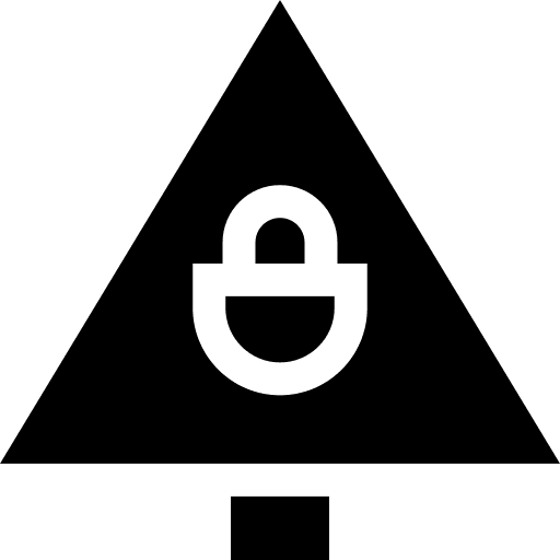 Sign warning padlock lock icon