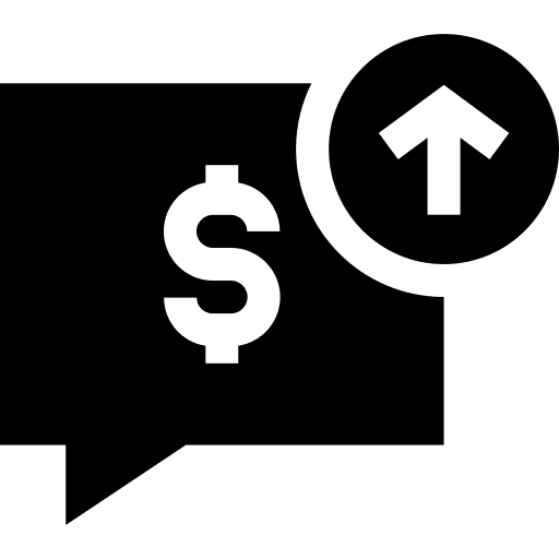 Bid chat dollar bid icon