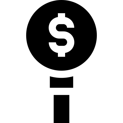 Bid money auction business and finance icon