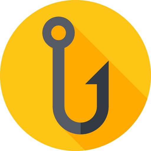 Fish hook tool fish hook transportation icon