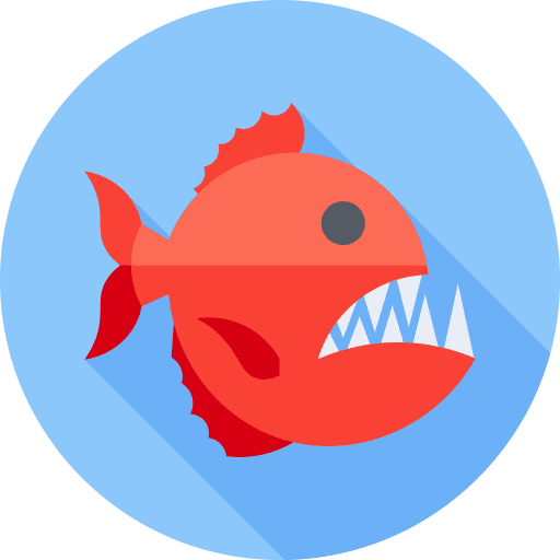 Piranha wildlife aquatic wild icon
