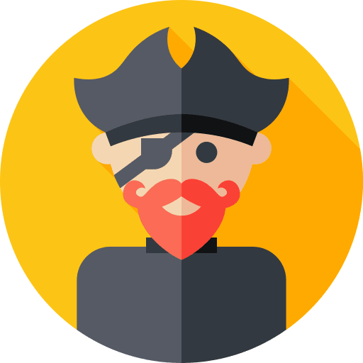 Pirate beard eyepatch pirate icon Pirate beard eyepatch pirate icon