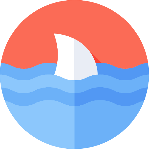 Shark animals circle fin icon