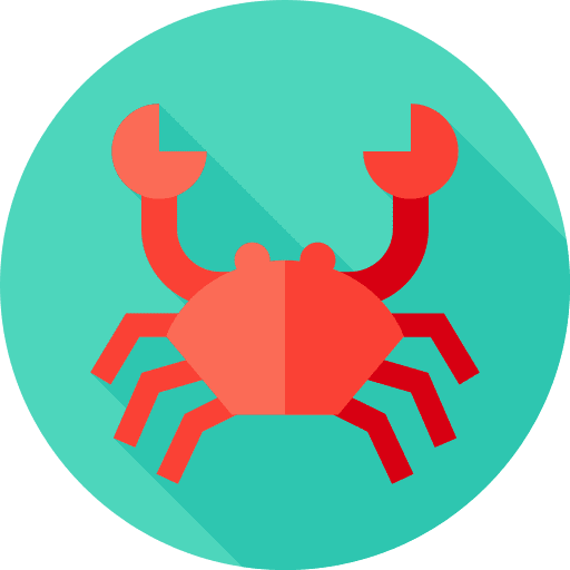 Crab eat fish crab icon Crab eat fish crab icon