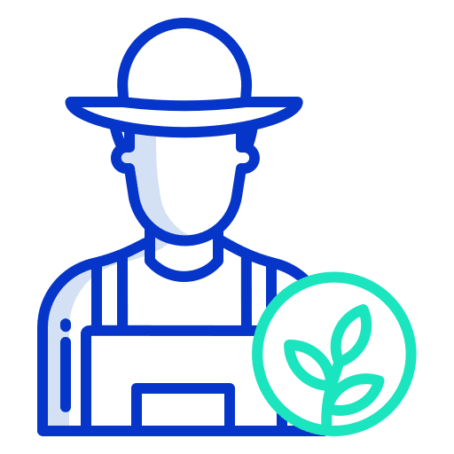 Farmer human profile professions and jobs icon