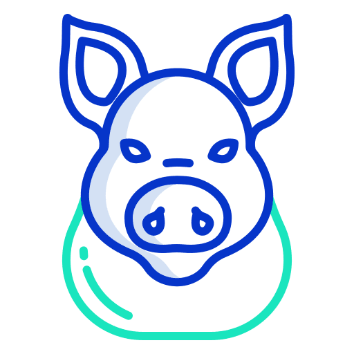 Pig mammal domestic animals icon Pig mammal domestic animals icon
