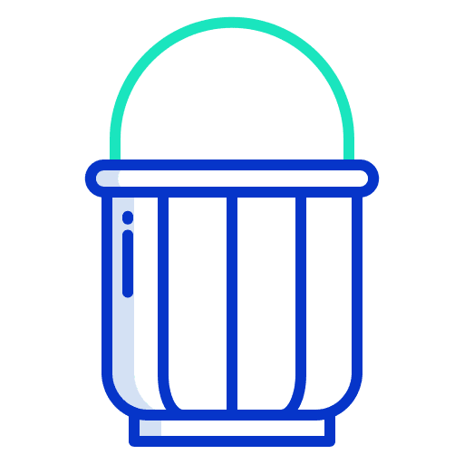 Bucket water equipment gardening tool icon Bucket water equipment gardening tool icon