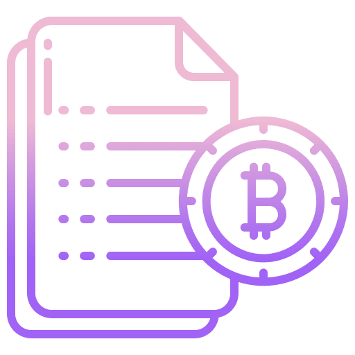 Document cryptocurrency expenses digital currency icon