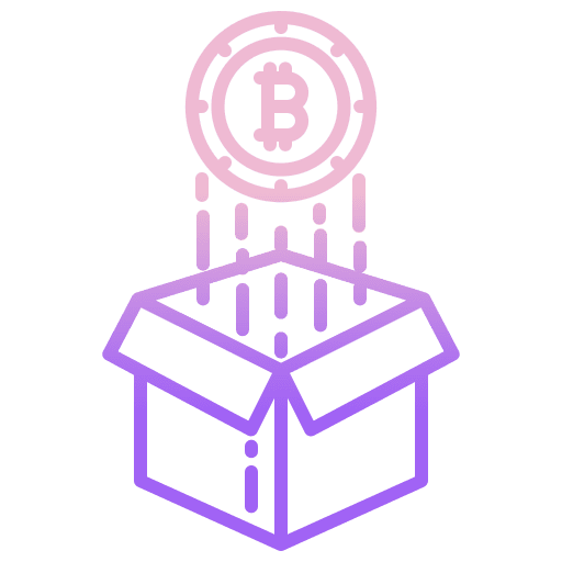 Bitcoin box business and finance payment method icon