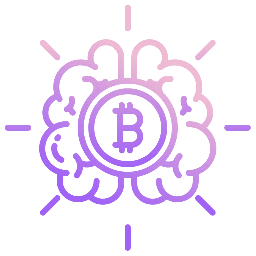 Brain brain bitcoin business and finance icon