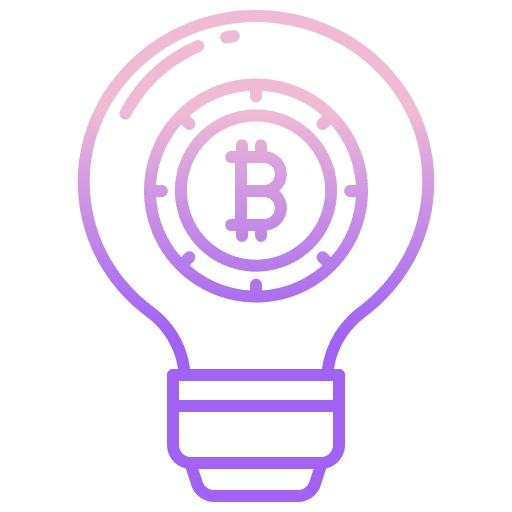 Bulb idea bulb cryptocurrency icon
