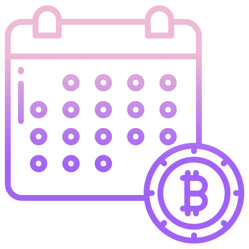 Date digital money bitcoin calendar icon