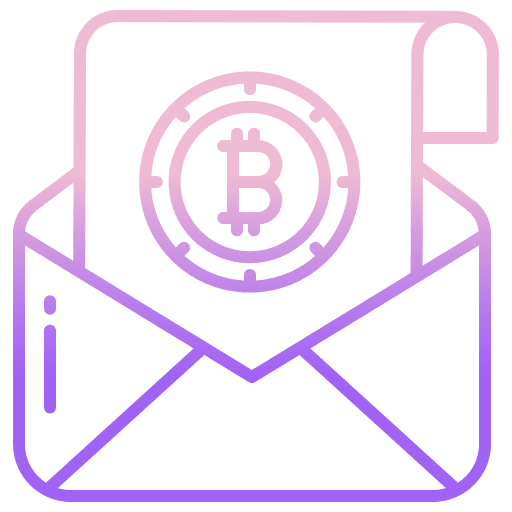 Email email bitcoin symbol business and finance icon