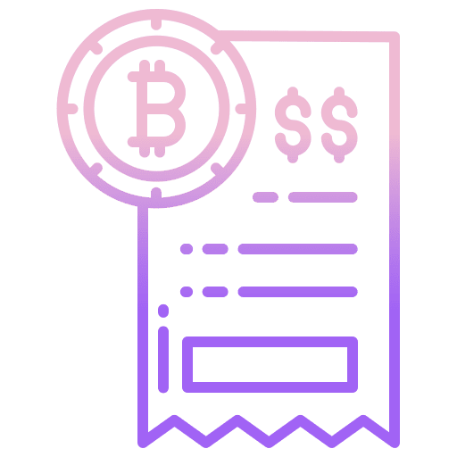 Invoice invoice digital currency payment icon