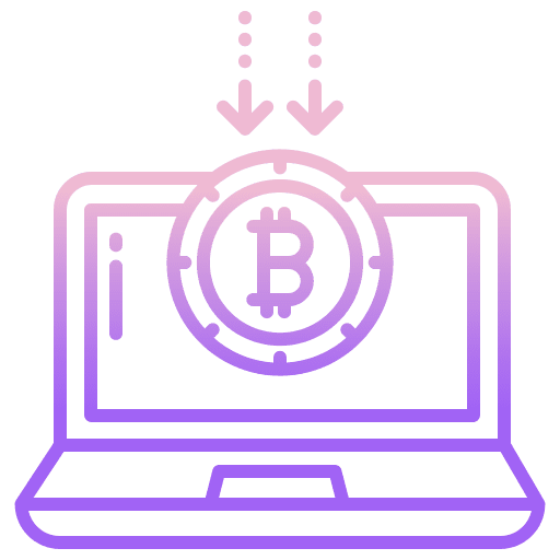 Laptop coin currency commerce and shopping icon