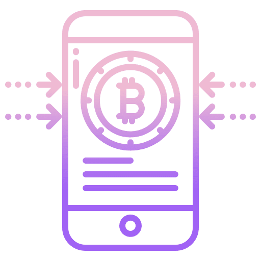 Phone business and finance mobile exchange icon