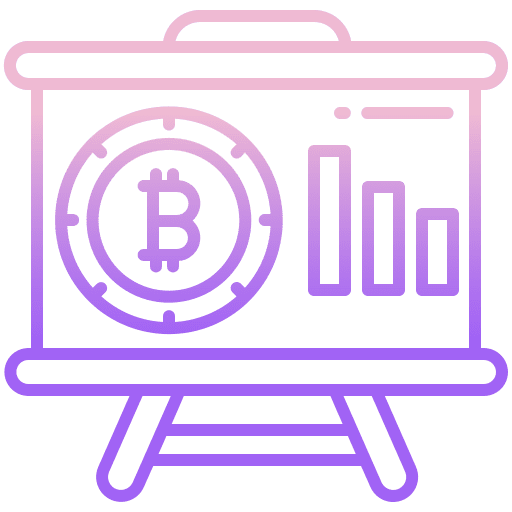Presentation presentation bitcoin statistics icon