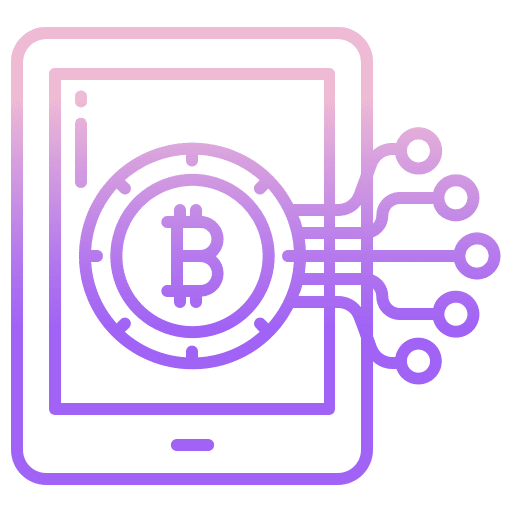 Tab bitcoin cryptocurrency mobile icon
