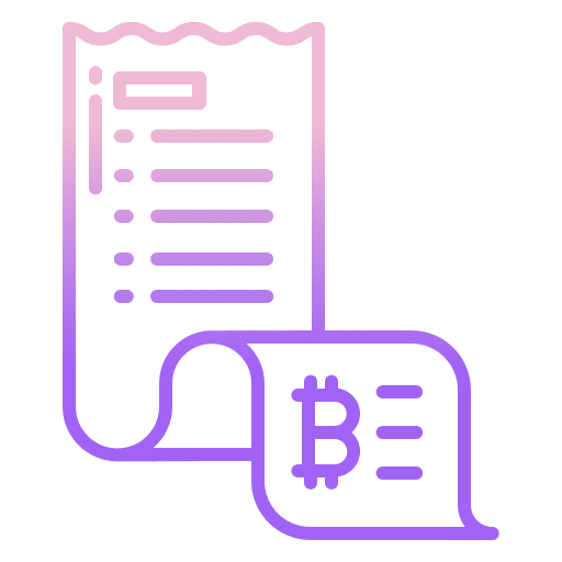 Bill receipt payment invoice icon